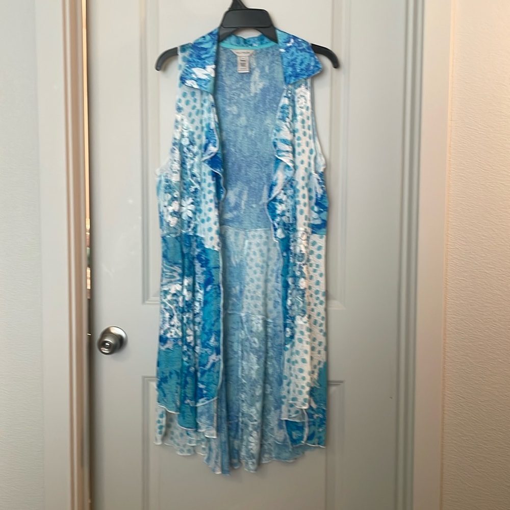 Long duster vest.